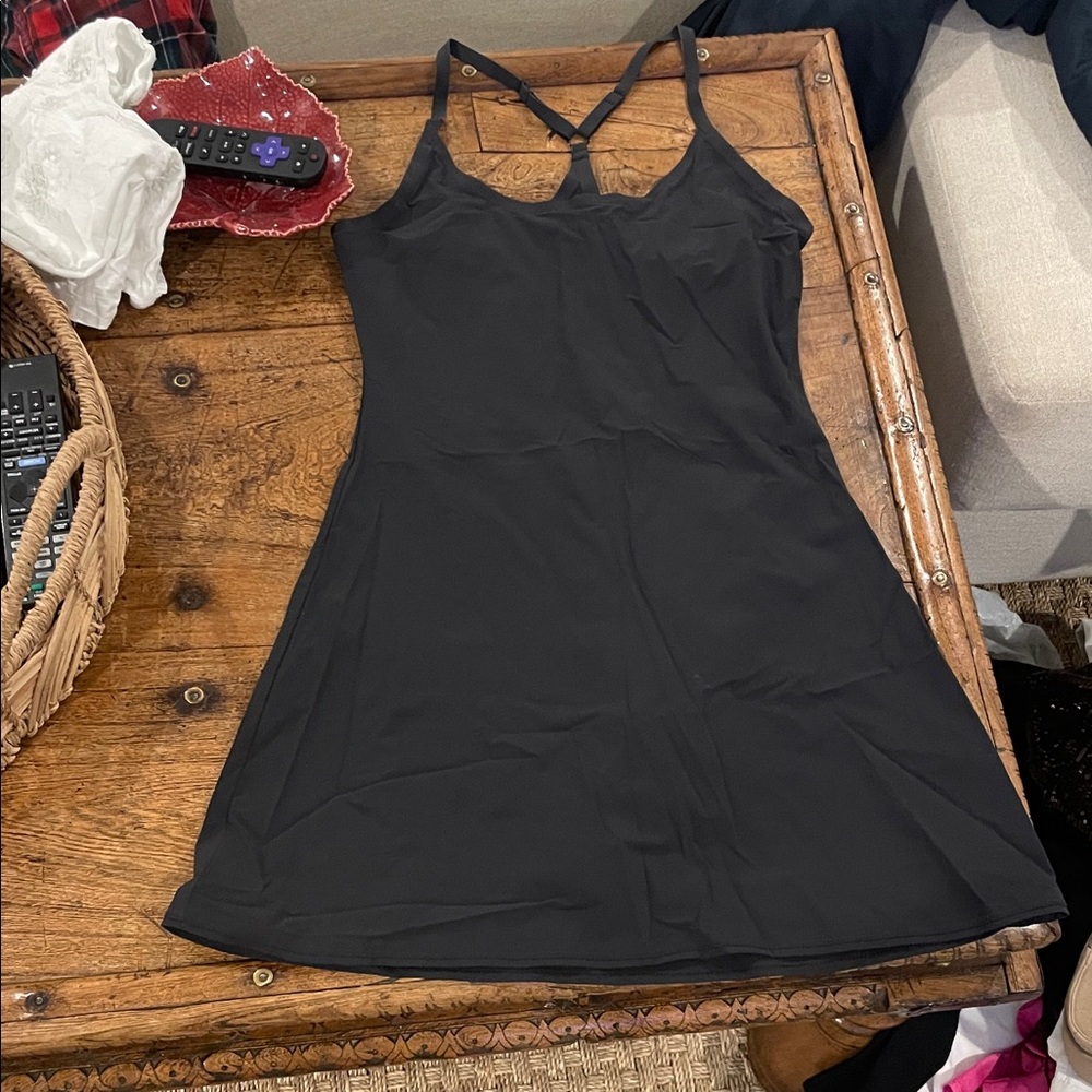 Black Women’s Slip Dress with Strappy Back